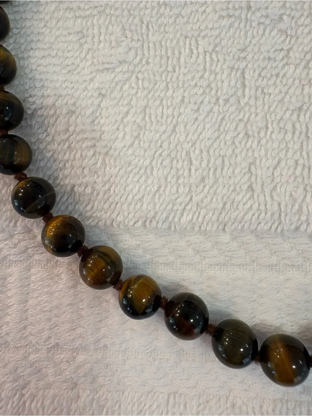 Tiger Eye Beaded Necklace - Brown & Black